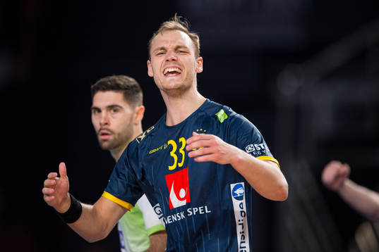 Lukas Sandell of Sweden reacts