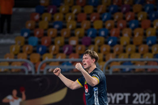 Valter Chrinz of Sweden celebrates