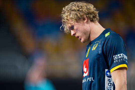 Alfred Jönsson of Sweden looks dejected