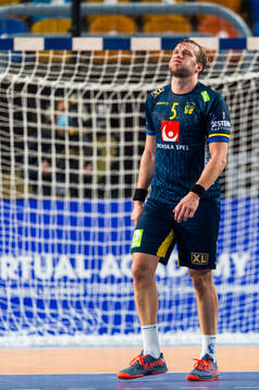 Max Darj of Sweden looks dejected