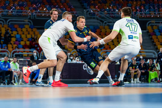 Blaz Blagotinsek of Slovenia and Lukas Sandell of Sweden