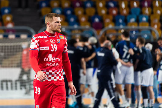 David Mandic of Croatia looks dejected