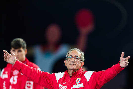 Lino Cervar, head coach of Croatia reacts