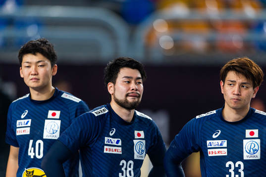 Sota Takano, Kotaro Mizumachi and Yuto Agarie of Japan