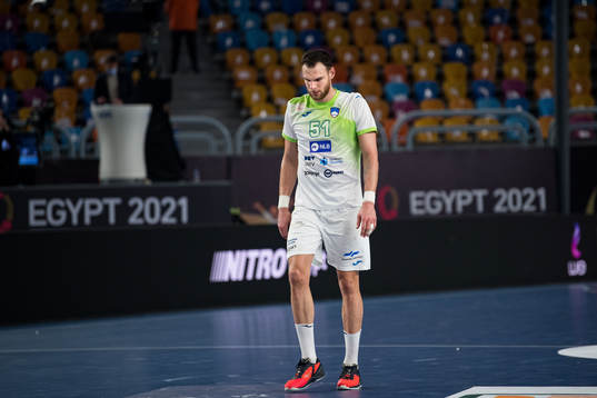Borut Mackovsek of Slovenia looks dejected