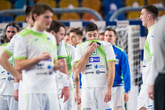 Blaz Janc of Slovenia looks dejected