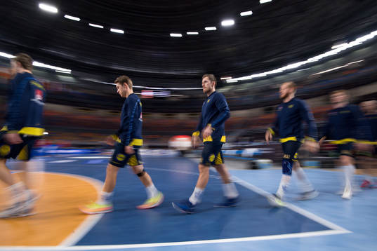 Lucas Pellas and Albin Lagergren of Sweden enters the arena