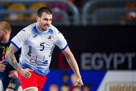 Dmitrii Kiselev of Russia celebrates
