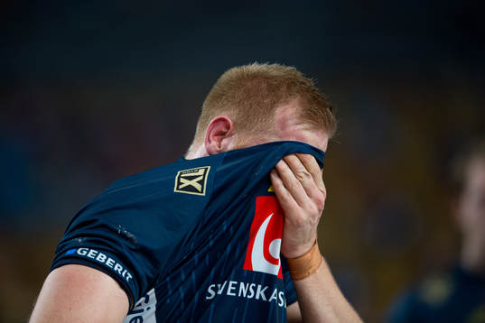 Jim Gottfridsson of Sweden looks dejected