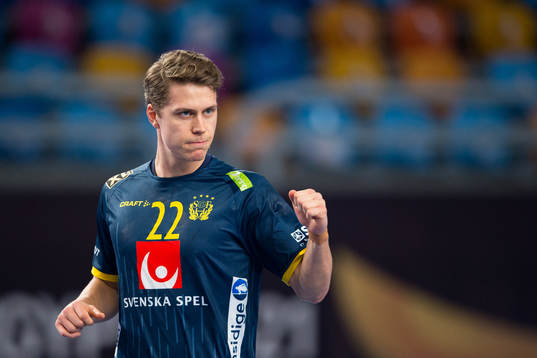 Lucas Pellas of Sweden celebrates
