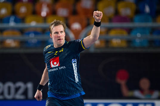 Max Darj of Sweden celebrates