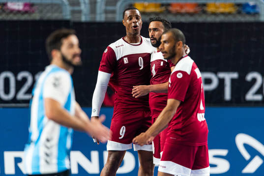 Rafael Capote, Frankis Marzo and Ahamad Madadi of Qatar