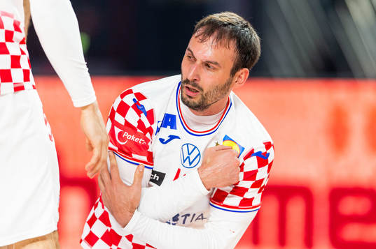 Igor Karacic of Croatia in pain