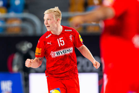 Magnus Jensen of Denmark celebrates