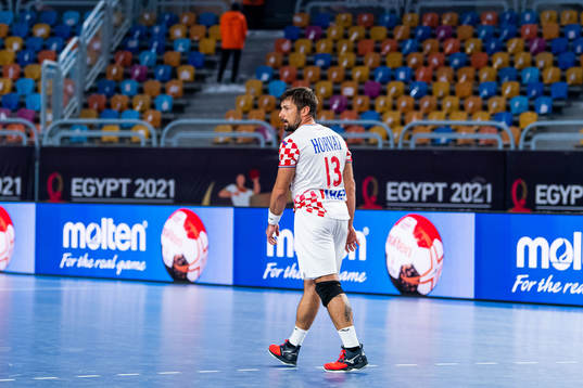 Zlatko Horvat of Croatia looks dejected