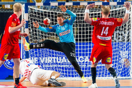 Goalkeeper Kevin Møller of Denmark
