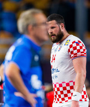 Ilija Brozovic of Croatia looks dejected