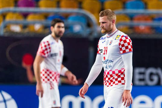 David Mandic of Croatia looks dejected