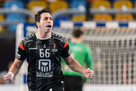 Ahmed Elahmar of Egypt celebrates