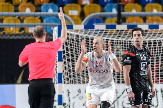 Simon Jensen of Denmark reacts