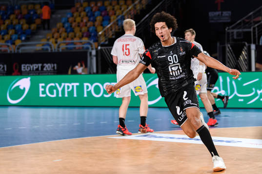Ali Zein of Egypt celebrates