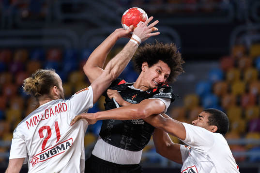 Henrik Møllgaard and Mads Larsen Mensah of Denmark against