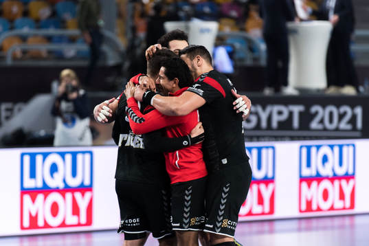 Players of Egypt celebrates
