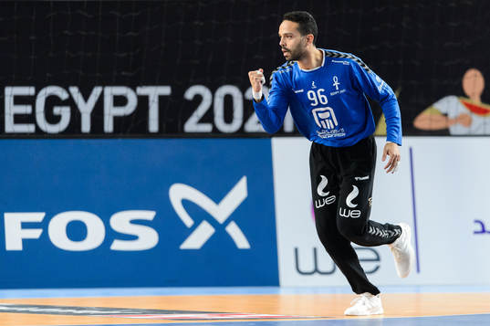 Goalkeeper Mohamed Eltayar of Egypt celebrates
