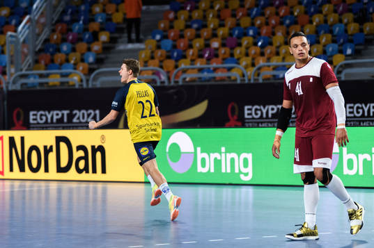 Lucas Pellas of Sweden celebrates