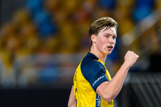 Valter Chrinz of Sweden celebrates