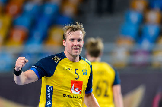 Max Darj of Sweden celebrates