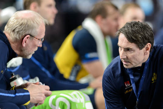 Mats Olsson, goalkeeper coach and Glenn Solberg, head coach