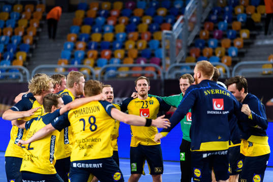 Albin Lagergren of Sweden celebrate with teammates