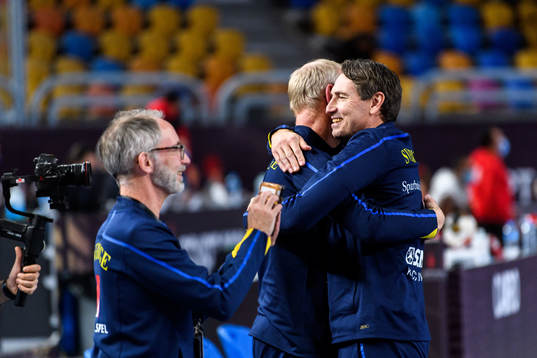 Mats Olsson, goalkeeper coach and Glenn Solberg, head coach