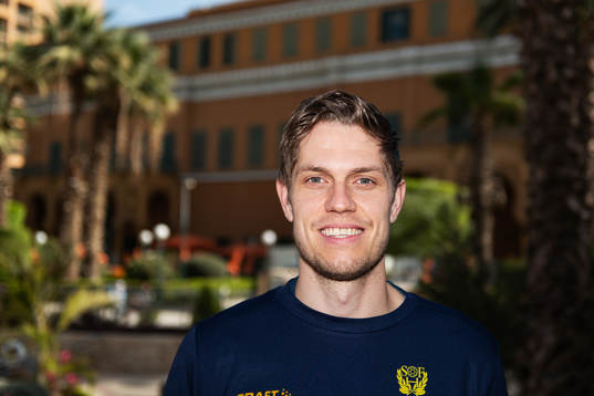 Goalkeeper Peter Johannesson poses for a portrait