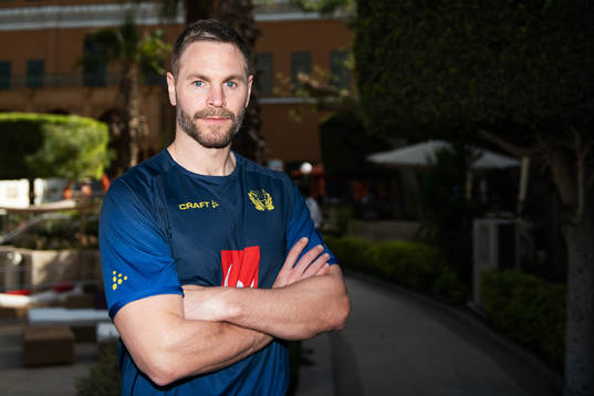 Goalkeeper Andreas Palicka poses for a portrait