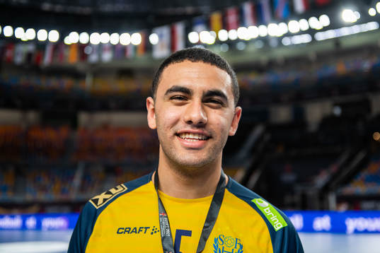 Omar Elwardany, team guide of Sweden, poses for a picture