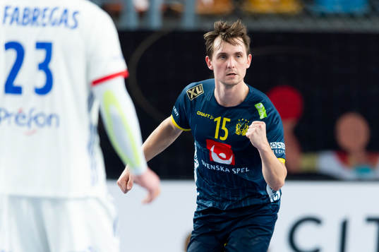 Hampus Wanne of Sweden celebrates