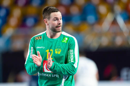 Goalkeeper Andreas Palicka of Sweden