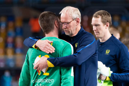 Goalkeeper Andreas Palicka and Mats Olsson, goalkeeper