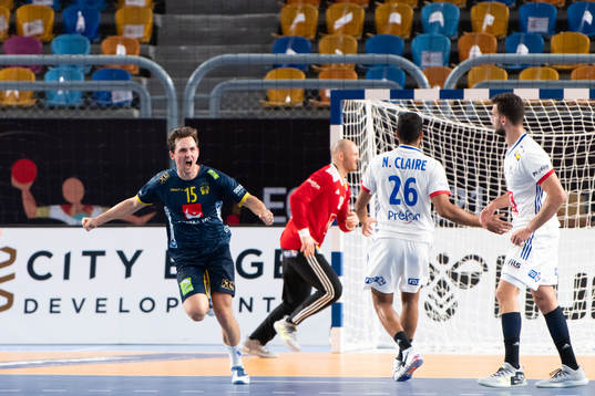 Hampus Wanne of Sweden celebrates