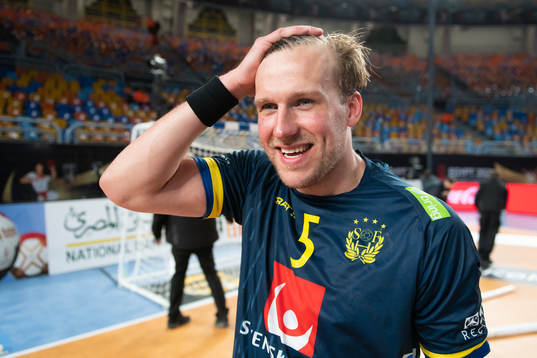 Max Darj of Sweden celebrates