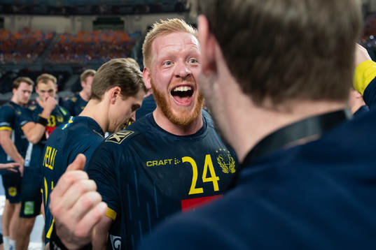 Jim Gottfridsson of Sweden celebrates