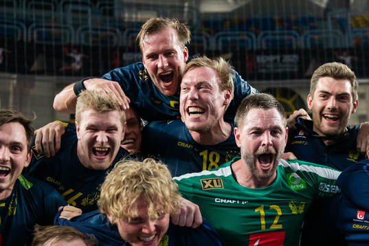 Max Darj, Fredric Pettersson and Goalkeeper Andreas Palicka