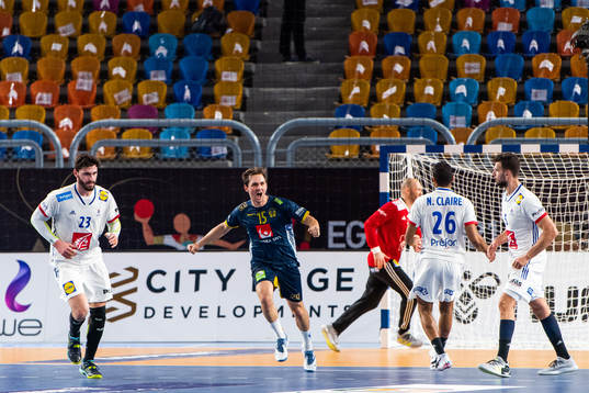 Hampus Wanne of Sweden celebrates