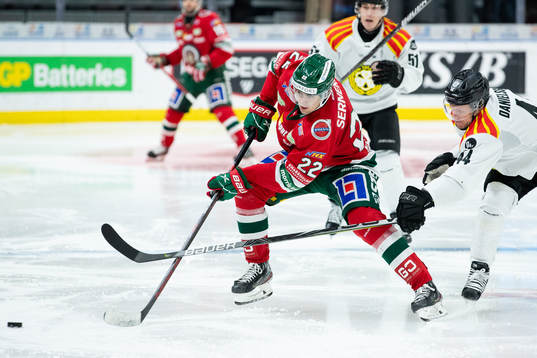 Frölundas Linus Nässén och Brynäs Nicklas Danielsson