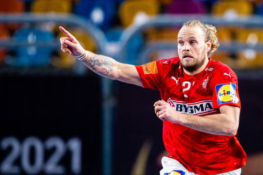 Henrik Møllgaard of Denmark celebrates