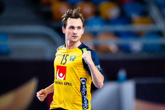 Hampus Wanne of Sweden celebrates