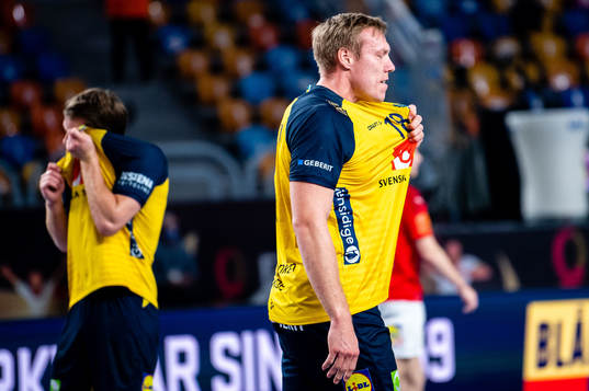 Fredric Pettersson of Sweden looks dejected