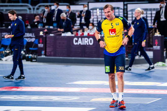 Max Darj of Sweden looks dejected